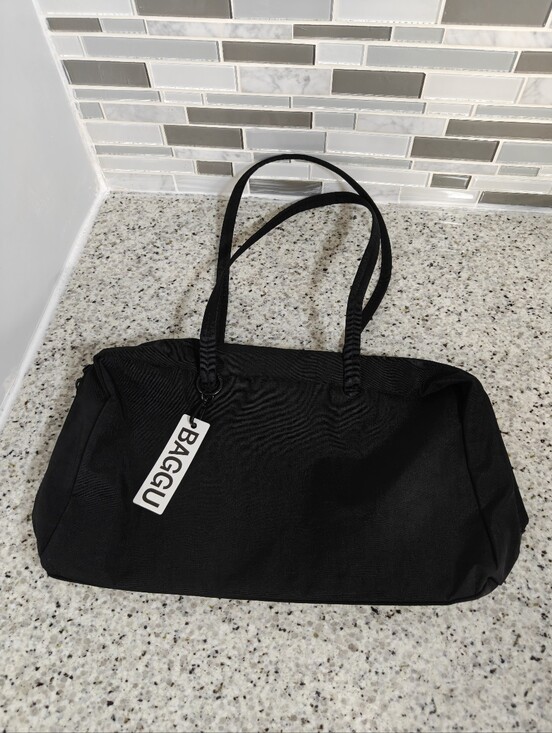 BAGGU Handbags - Baggu Medium Nylon Bowler Bag (black)